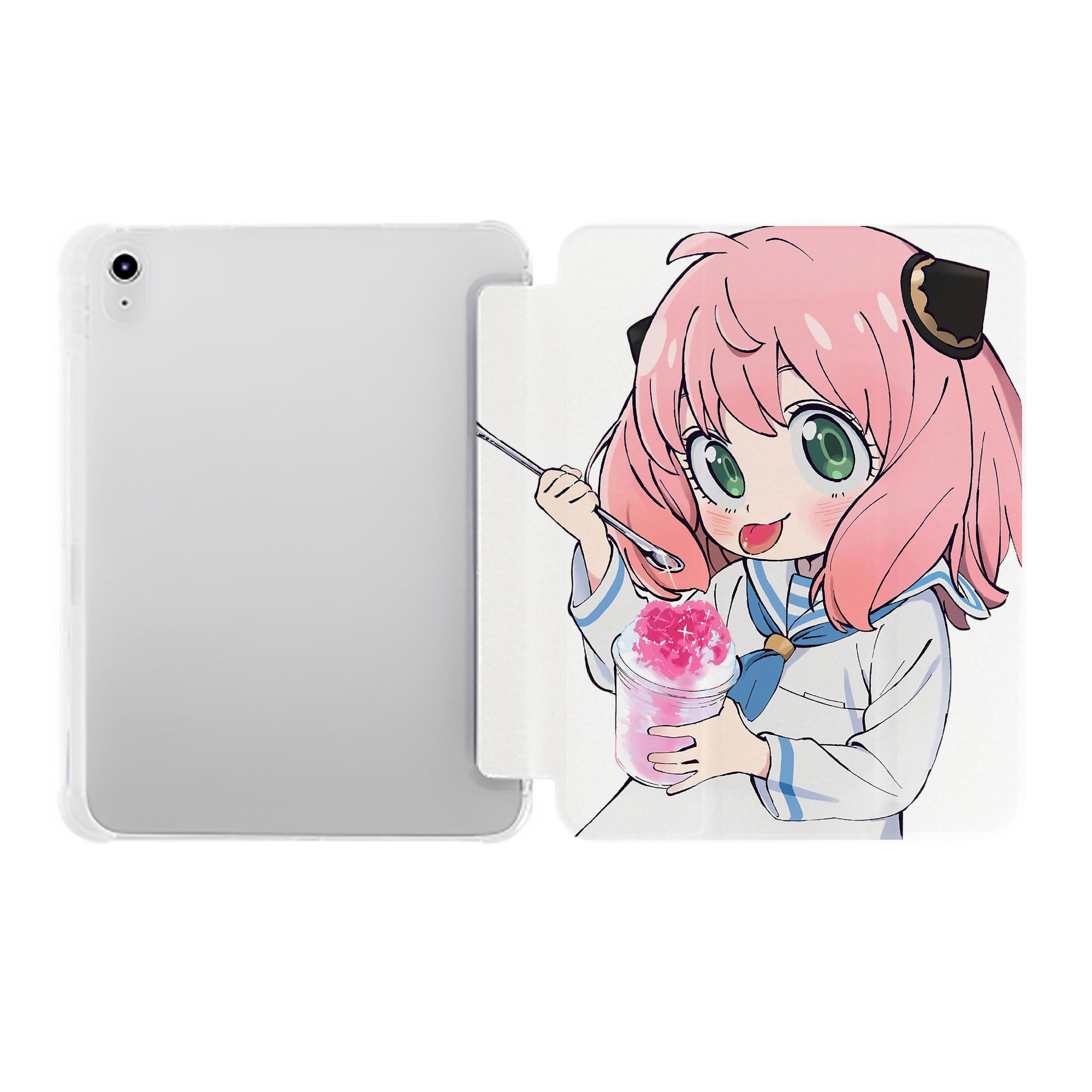 （画像用） SPY×FAMILY间谍家家酒 IPad ケース ペン収納付き 三つ折りスタンド PUレザー×シリコン 対応機種9.5/10.5/10.9インチ